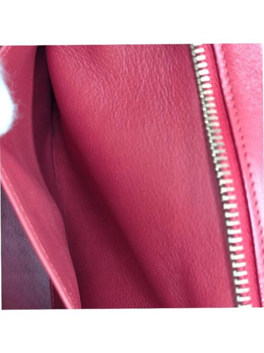 Authentic Saint Laurent Cabas ChYc Red Leather Satchel Crossbody Bag - Picture 13 of 16